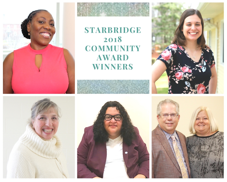 Photo collage showing Starbridge 2018 Community award winners