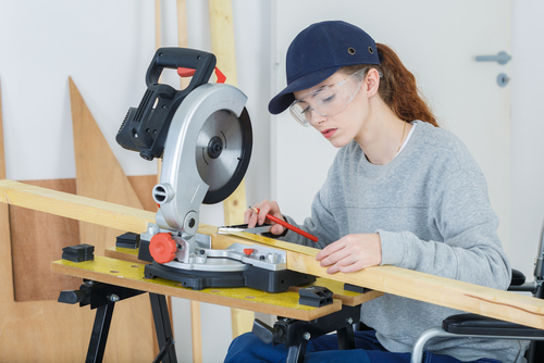 Stock photo young woman working